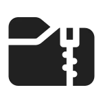 Folder Zip SVG Icon